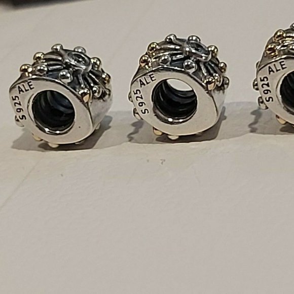 Authentic PANDORA *RETIRED* Sterling SILVER w/14K Desert Star Charm 790188CZ - Picture 9 of 10